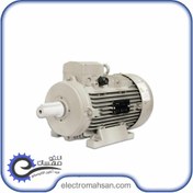 تصویر الکتروموتور 3 فاز فریم 80 آلومینیومی 1.1 کیلووات (1.5 اسب) 3000 دور الکتروژن Electromotor 3-phase frame 71 aluminum 1.1 kW (1.5 hp) 3000 rpm