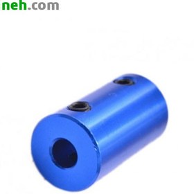 تصویر کوپلینگ آلومینیمی ثابت 8*6 Aluminum Alloy Motor Rigid Coupling Blue Rigid Coupling 6mm to 8mm