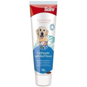 تصویر خمیر دندان سگ بایولاین با طعم مرغ Bioline Toothpaste Chicken Flavor وزن 100 گرم 