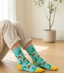 تصویر جوراب فانتزی طرح دار 