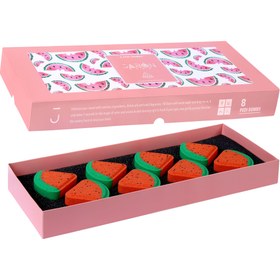 تصویر کوکتل پدیکور ژبن پلاس مدل هنداوانه وزن 480 گرم بسته 8 عددی Watermelon