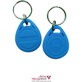 تصویر تگ RFID 13.54 MHz آبی مدل جاسوئیچی 