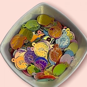 تصویر سکه الیزابت پولکی هفت رنگ 5 گرمی 