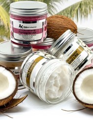 تصویر کره بدن اسپشیال برندAK رایحه شیر نارگیل AK buddy butter special coconut milk