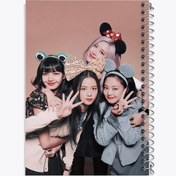 تصویر دفتر مشق ۵۰ برگ خندالو طرح بلک پینک 