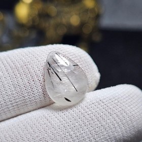 تصویر نگین سنگ طبیعی در مویی معدنی کد 34807 