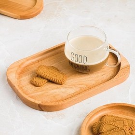 تصویر سینی منحنی - بزرگ (2×23×36) / چوب راش (روشن) wooden tray