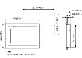 تصویر HMI دلتا مدل DOP-107DV سایز ۷ اینچ 