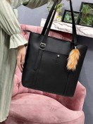 تصویر ست کیف و کفش زنانه مشکی چرم مصنوعی سایز ۳۵ 