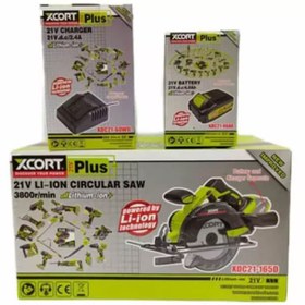 تصویر اره گرد بر شارژی 21 ولت ایکس کورت مدل XDC21-165D Xcort XDC21-165D Circular Saw 21V Plus Li-Ion 3800R-min 4000MAH