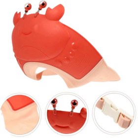 تصویر کلاه حمام نوزاد سیلیکونی خرچنگ کد ۱۷۵۴ - زرد 