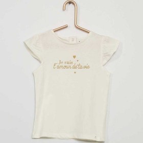 تصویر تی شرت دخترانه کیابی مدل 443 - سفید - 18 ماه 