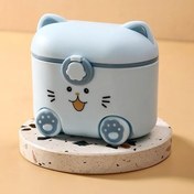 تصویر ظرف ذخیره شیر خشک نوزادی طرح گربه ۳ رنگ 