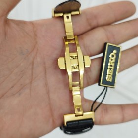 تصویر ساعت سیکو مردانه تقویم دار قفل پروانه ای موتور ژاپن طرح 3 موتور رنگ ثابت ضدآب استیل ارسال رایگان همراه با جعبه رایگان 