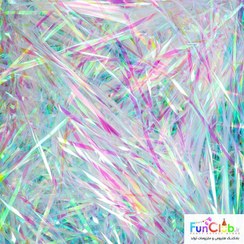 تصویر پوشال متالیک پهن سفید هفت رنگ 