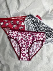 تصویر شورت نخ پنبه زنانه طرح دار پک 3 عددی 