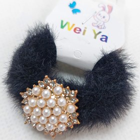 تصویر کش مو نگینی - کرم 