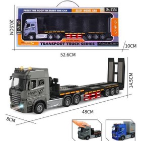 تصویر ماکت تریلی فلزی مقیاس ۱:۲۴ جعبه دار 