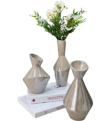 تصویر گلدان سرامیکی مدرن لاستر – دکور لوکس و مینیمال خانه و محل کار 