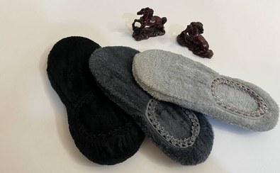 تصویر پاپوش خزدار زنانه (فری سایز) - طوسی 