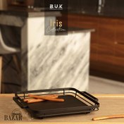 تصویر سینی مستطیل فلزی بزرگ بی وی کی کد 406225 کالکشن آیریس 