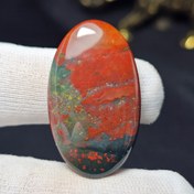 تصویر نگین درشت سنگ طبیعی سنگ خون معدنی کد 37352 