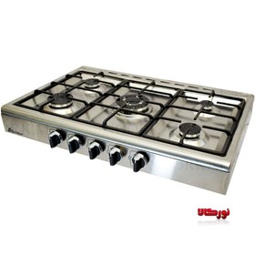 تصویر اجاق گاز رومیزی پنج شعله فندک دار آتشگر مدل 2500 Ateghar five-burner tabletop gas stove model 2500