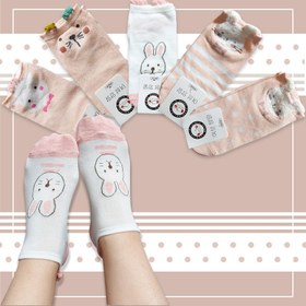 تصویر جوراب مچی زنانه عروسکی فانتزی گوشدار - طرح1 Fancy Puppet Womens Stockings