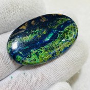 تصویر نگین آزوريت مالاكيت اصل كنگو سایز 25*42 