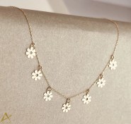 تصویر گردنبند طلا زنانه گل کدA65 