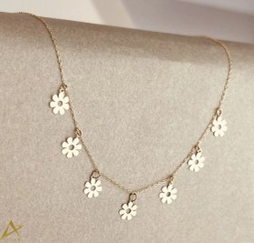 تصویر گردنبند طلا زنانه گل کدA65 