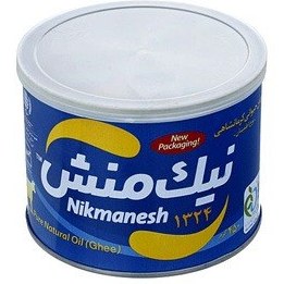 تصویر روغن گاوی اطمینان آبی 450گرمی نیک منش 