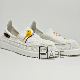 تصویر گیوه مدل قناری - سفید / giveh_zanane