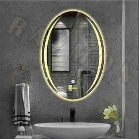 تصویر آینه بک لایت کد ۲۰۶ - سنسور لمسی / ۷۰×۵۰ / نچرال Backlit mirror