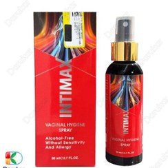 تصویر اسپری بهداشتی واژینال اینتیمکس حجم ۸۰ میلی لیتر با رایحه ایفوریا 