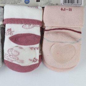 تصویر ست سه عددی جوراب نوزادی لوپیلو طرح آهواستوپ دار 