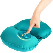 تصویر بالش گردنی بادی پمپ دار با روکش مخملی 