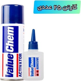 تصویر کارتن 25 عددی چسب 123 مدل ولیوکم غفاری بزرگ Value Chem حجم 400 میلی لیتر (پس کرایه) 