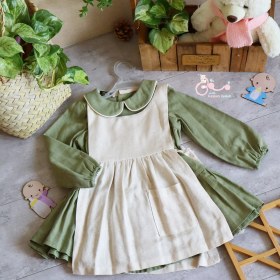 تصویر پیراهن پیشبندی دخترانه 