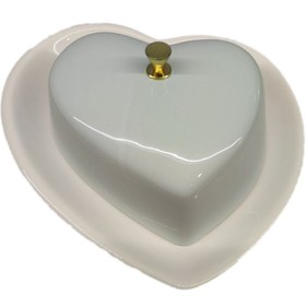 تصویر کره خوری قلبی سرامیکی Ceramic heart butter