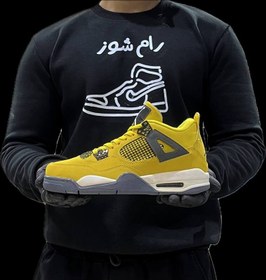 تصویر کتونی نایک جردن 4 مدل Air jordan 4 lightning 