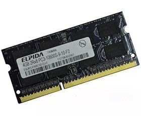 تصویر رم لپ تاپ الپیدا مدل DDR3 10600S PC3 ظرفیت 4 گیگابایت RAM ELPIDA PC3 10600S PC3