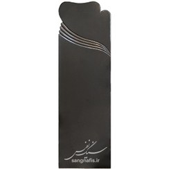 تصویر سنگ قبر مشکی طرح صدفی (گرانیت برزیلی) 