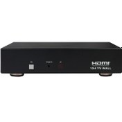 تصویر سوئيچ کنترلر ویدئو وال HDMI با ورودی مولتی پورت و ۴ خروجی + ریموت فرانت Faranet 1x4 HDMI Video-Wall controller