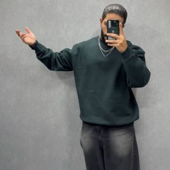 تصویر سویشرت ورزشی مردانه دورس بیسیک پنبه گرم داخل کرک رنگ کرم 