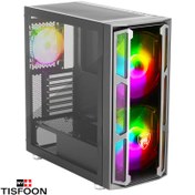 تصویر کیس کامپیوتر گرین مدل GRIFFIN G6 ARGB Mid Tower مشکی GREEN GRIFFIN G6 ARGB Mid Tower Black Computer Case