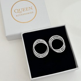 تصویر گوشواره زنانه تنیسی گرد کد ۸۵۹ 