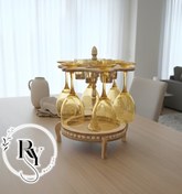 تصویر گیلاس خوری چرخشی مهره دار با جام و شات 