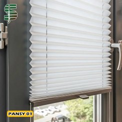 تصویر پرده پلیسه دستی pansy یک طرفه در 11 رنگ 