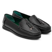 تصویر کفش زنانه چرمی کالج شیما مدل 803 مشکی 